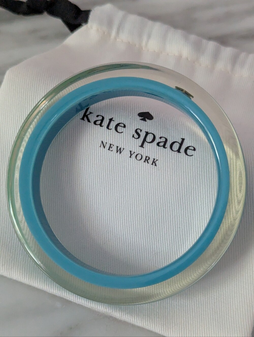 kate spade Turquoise Around Town Bangle with Gold Spade Accent - New In Dust Bag - Picture 6 of 16